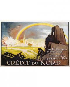 CARLU Anne 1895-1972,Crédit du Nord - Pour la Renaissance de notre Pays,1920,Artprecium 2020-07-09