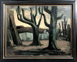 CARLU Anne 1895-1972,Paysage aux arbres,1939,Osenat FR 2019-10-26