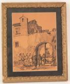 CARMICHAEL Ida Barbour 1884,A Spanish scene with figures,1945,Locati US 2011-02-28
