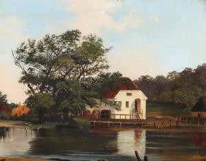 CARMIENCKE Johan Hermann 1810-1867,Scenery from Silkeborg watermill,Bruun Rasmussen DK 2024-01-08