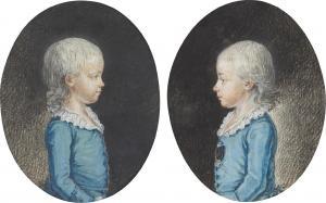 CARMONTELLE Louis Carrogis 1717-1806,Two portrait studies, in profile,Sotheby's GB 2022-07-06