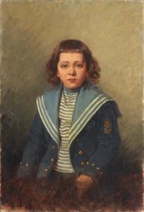 CARNOT HENRI PERRET 1859-1948,Portrait de Maurice Perret à 4 ans et de,1897,Pierre Bergé & Associés 2014-11-05