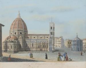 CAROCCI Giustino 1817-1872,Dôme de Florence,Dogny Auction CH 2015-06-09