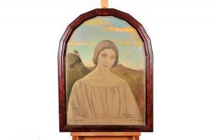 CAROSI Giuseppe 1883-1965,Ritratto di giovane donna,Dams Casa d'Aste IT 2022-12-01