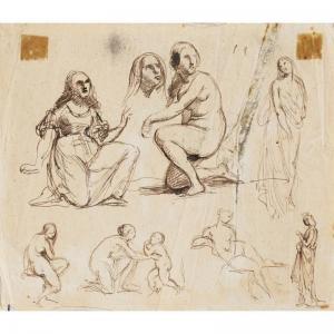 CARPEAUX Jean Baptiste 1827-1875,ETUDE DE FEMMES,Sotheby's GB 2009-03-25