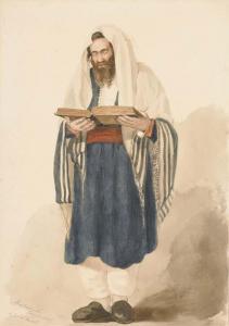 CARPENTER Percy 1820-1858,Un rabbin lisant, à Tanger,1847,Christie's GB 2005-12-16