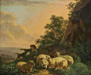 CARPENTERO Jean Charles,Hirte mit Schafen in einer Landschaft,1816,im Kinsky Auktionshaus 2010-09-28
