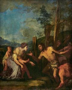 CARPIONI Giulio 1613-1678,Latona turning the Lycian peasants into frogs.,Uppsala Auction 2023-12-12