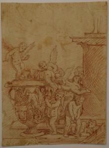 CARPIONI Giulio 1613-1678,Putti et angelots s'amusant autour d'une grande va,Art Valorem 2024-03-21