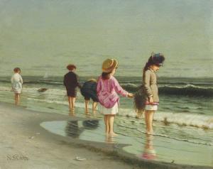 CARR Samuel Simpson 1837-1908,Kids on a Beach,Christie's GB 2017-11-14