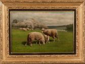 CARR Samuel Simpson 1837-1908,Sheep and Lamb in a Spring Meadow,Skinner US 2018-11-29
