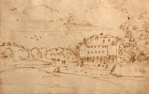 CARRACCI Annibale 1560-1609,A landscape with a building and figures,Bonhams GB 2012-08-19