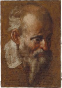 CARRACCI Annibale 1560-1609,Headstudy of a bearded old man,Palais Dorotheum AT 2011-04-13