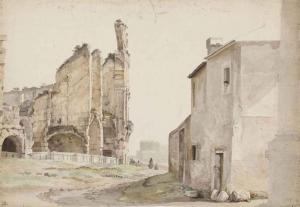 CARRARD D 1800-1800,Vue du Colisée à Rome et maisons adjacentes,Christie's GB 2015-03-25