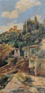 CARRASCO VICENTE 1800-1900,Paesaggio con casolari,1895,Antonina IT 2014-01-23