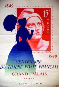 CARRE J,Centenaire du Timbre Poste Français Grand Palais,1949,Artprecium FR 2017-03-08