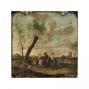 CARREE Johannes 1698-1772,a landscape with a farmers´ family; together with ,Sotheby's GB 2005-03-22