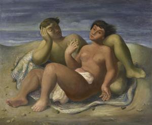 CARRENO Mario 1913-1999,Couple on the Beach,1940,Christie's GB 2024-03-12