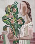 CARRENO Mario 1913-1999,Untitled (Woman with Flowers),1945,Christie's GB 2009-05-28
