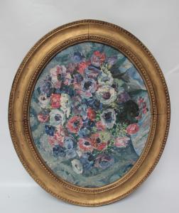 CARRERA Augustin 1878-1952,bouquet d'anémone dans un vase,1917,Adjug'art FR 2022-10-29