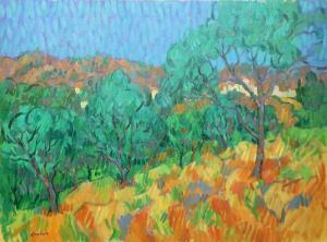CARRICK Desmond 1928-2012,GRANADA AND OLIVE TREES, NERJA,De Veres Art Auctions IE 2024-03-26