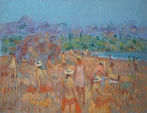 CARRICK Desmond 1928-2012,ON THE BEACH, NERJA,De Veres Art Auctions IE 2024-03-26