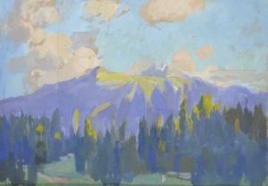 CARRICK FOX Ethel 1872-1952,Mountain Landscape,Leonard Joel AU 2015-09-15