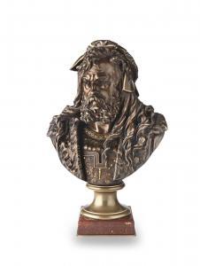 CARRIER BELLEUSE Albert Ernest 1824-1887,A bronze portrait bust of Albrecht Durer,Bonhams 2018-11-21