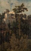CARRILLO Achille 1818-1880,Case tra gli alberi,Blindarte IT 2014-11-30