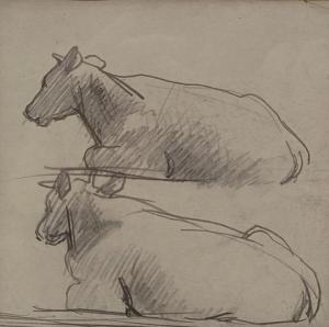 CARRINGTON Dora 1893-1932,Cows In A Meadow,1914,Charterhouse GB 2024-01-04