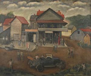CARROLL JOHN W 1892-1959,Townscape,1914,Butterscotch Auction Gallery US 2017-07-16