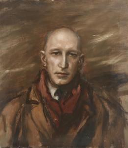 CARROLL John Wesley 1892-1959,self? portrait of a man in overcoat,Ripley Auctions US 2023-07-01