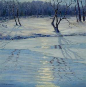 CARROLL Leja Nicholas 1882,Stream in Winter,Skinner US 2010-01-29