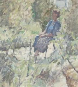 CARRUTHERS ROSEMARY 1943,In a Norfolk Garden,Keys GB 2022-07-29