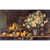 CARSTENS Julius Victor,"Table with Fruit and Azaleas",Rago Arts and Auction Center 2014-04-25