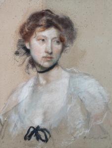 CARTER Frank W. Francis,A portrait of a lady in white,Bellmans Fine Art Auctioneers 2020-10-20