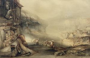 CARTER Henry Barlow 1804-1868,'Staithes' from Cowbar Bank,David Duggleby Limited GB 2023-12-08