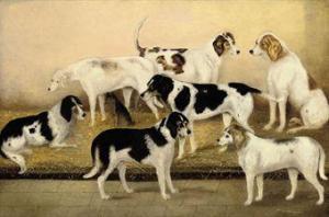 CARTER Henry 1800-1800,Favourite hounds with a favourite terrier,1857,Christie's GB 2010-11-03