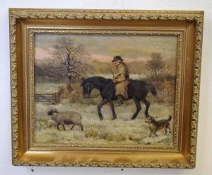 CARTER Henry William 1803-1867,Figure on horseback with dog,1916,Keys GB 2019-09-24