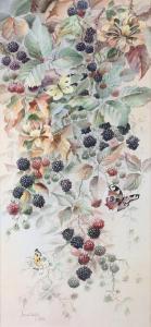 CARTER Jack 1912-1992,Blackberries with Butterflies,1984,Tooveys Auction GB 2024-01-24