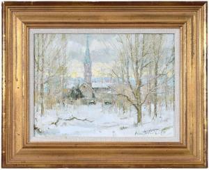 CARTER John Michael 1950,Winter Scene,Brunk Auctions US 2022-07-14
