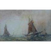 CARTER Joseph Newington 1835-1871,Sailing boats rounding a buoy in a ,1871,Dee, Atkinson & Harrison 2013-04-26
