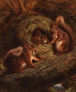 CARTER Samuel John 1835-1892,A scurry of squirrels,1876,Bonhams GB 2022-07-06