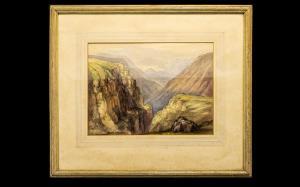 CARTER Walter Dyke 1894-1966,A mountainous ravine in loosely rendered,Gerrards GB 2019-04-11