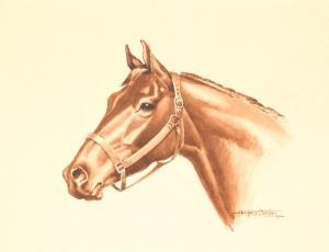 CARTIER Jacques 1907-2001,Tête de cheval harnaché de profil,Rossini FR 2024-01-16