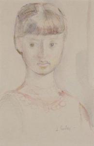 CARTON L 1800-1800,Portrait de jeune fille,Chevau-Legers Encheres Martin-Chausselat FR 2011-05-22