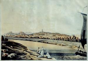 CARTWRIGHT Thomas,SOUTH EAST VIEW OF NOTTINGHAM FROM THE RIVER TRENT,1815,Mellors & Kirk 2016-02-10