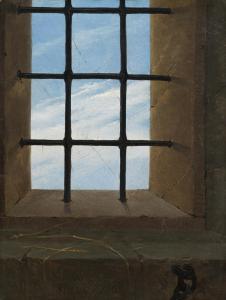 CARUS Carl Gustav,VIEW FROM A BARRED WINDOW INTO THE SKY,1823,im Kinsky Auktionshaus 2023-06-20