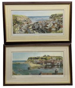CARVER Graham,'Roof-Top View - Staithes' 'Summer Days - Whitby' ,David Duggleby Limited 2022-07-23