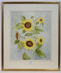 carver peggy 1900-1900,Study of Sunflowers,Dickins GB 2010-02-05